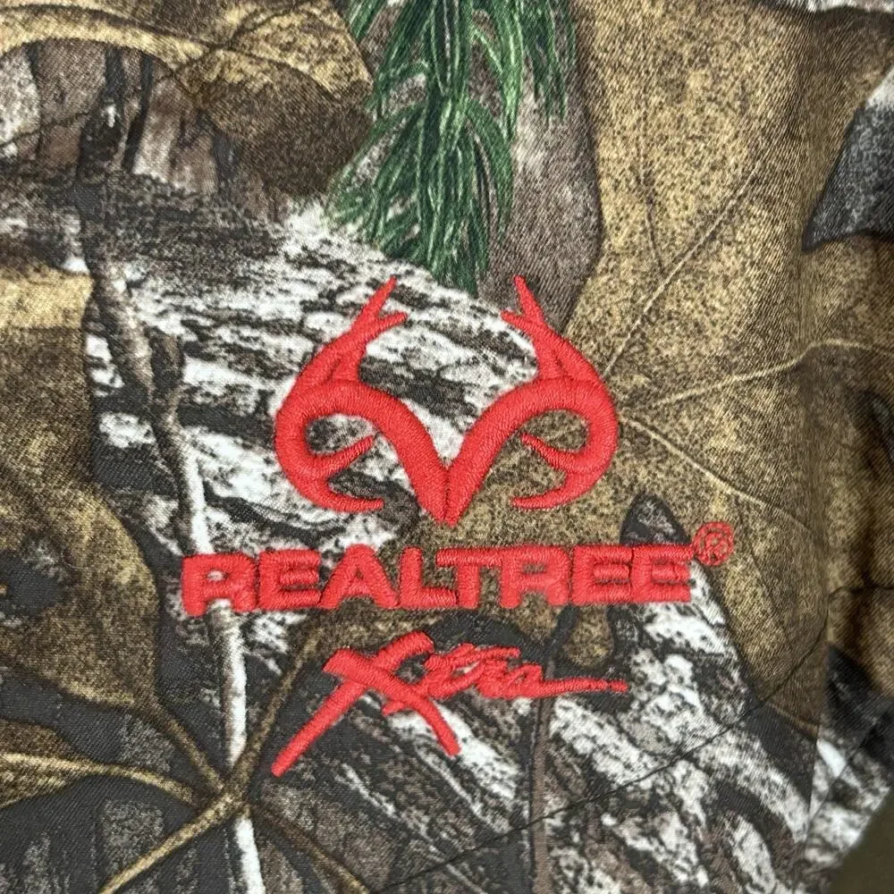 Realtree Xtra Women’s Size XL Full Zip Camo Hunting Jacket Red‎ Trim Coat